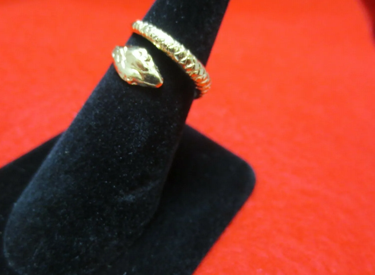 Authentic Celestial Serpent's Embrace: 14K Gold-Plated Adjustable Ring