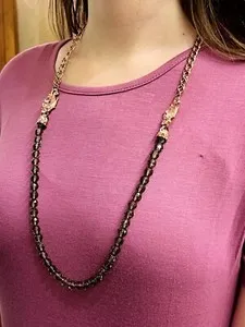 Authentic Stephen Webster Pop Superstud Rose Gold Plated Silver and Quartz Beaded Necklace