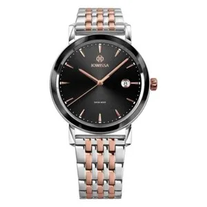 Authentic MAGNO, Rose Gold Plated Swiss Quartz Watch, 20mm Band - Black & Rose Dial