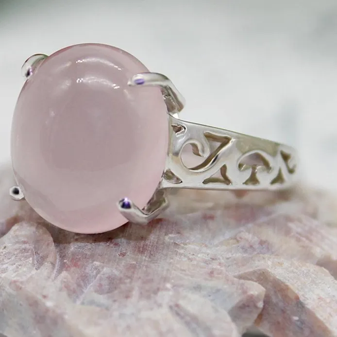 Authentic Eternal Bloom The Enchanted Rose Quartz Ring Of Gentle Heart Awakening