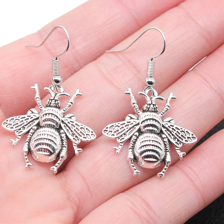 Authentic Bee Pendant Earrings Drop Earrings Handmade Jewelry Earring