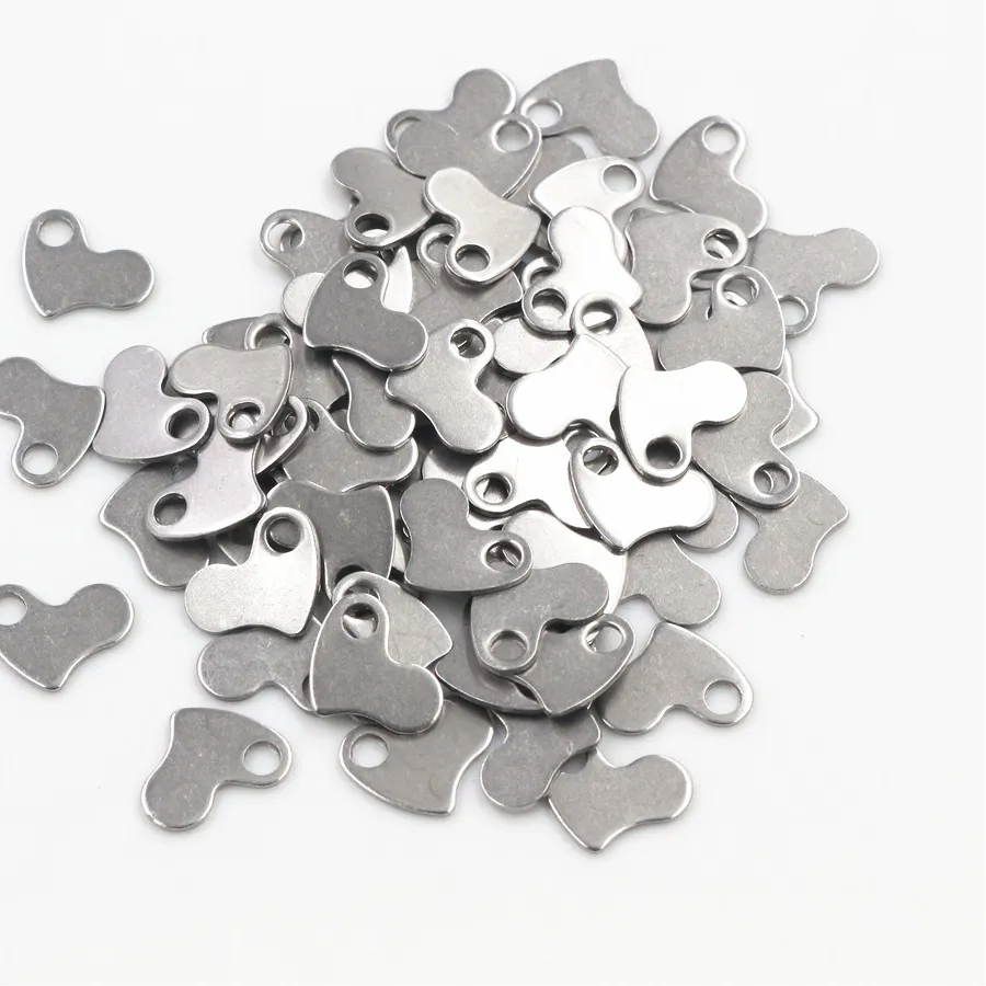 Authentic 50Pc 11X8Mm No Fade Charms 316 Heart Charms For Necklace Pendant Charms Diy Jewelry Making