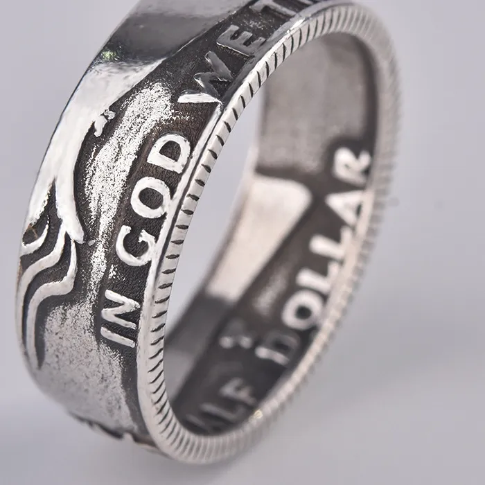 Authentic The Sigil Band- Antique Silver Letter Pattern Ring