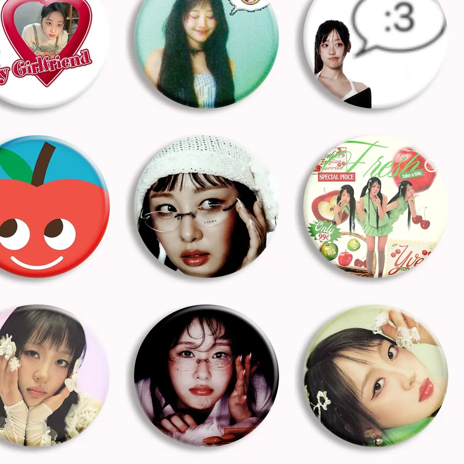 Authentic Yves Album Cover Button Pin Yyxy Loona Kawaii Brooch I Love My Girlfriend Yves Badge Bag Decor Jewelry Fans Collect Friends