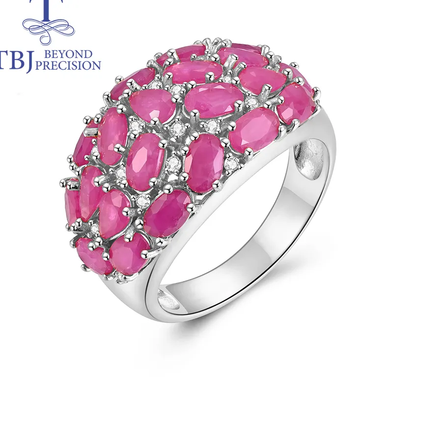 Noble And Gorgeous Natural Ruby Rings 925 Sterling Silver Real Gemstones Fine Jewelry For Anniversary And Proposal
