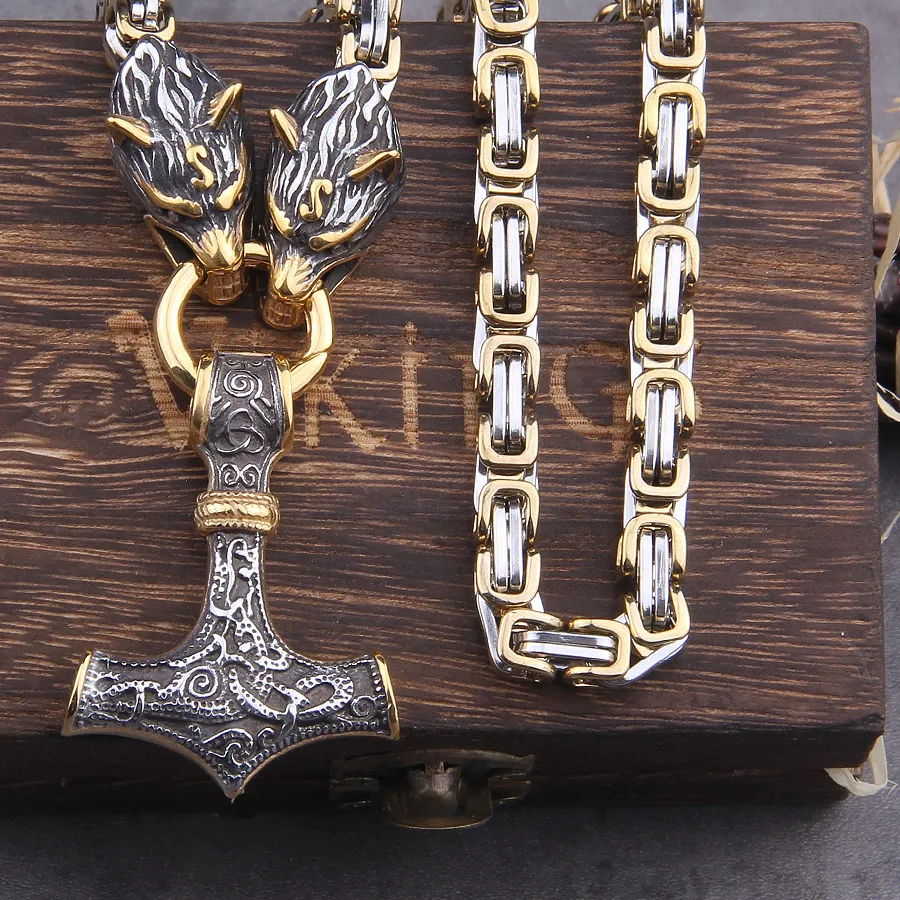 Authentic Wolf Hearted Thor Hammer Pendant The Norse Viking Amulet Of Untamed Power