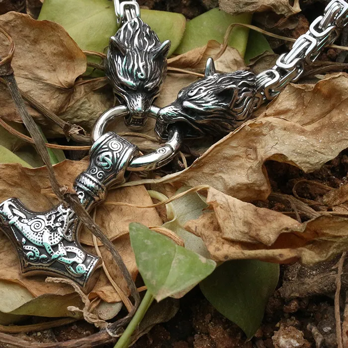 Authentic Necklace Viking Wolf Head With Odin By Helena Rosova Necklace Pendan Norse Talisman Ethnic Jewelry