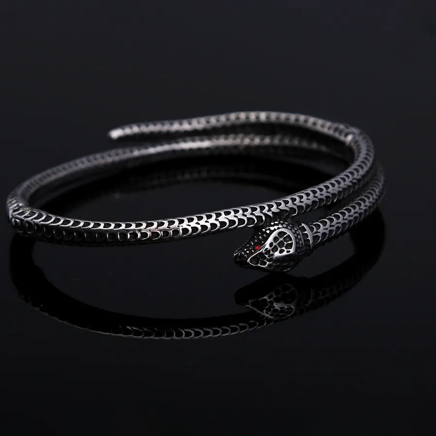 Authentic Serpent Of The Crimson Eye A Gothic Viking Ouroboros Bracelet Of Fierce Protection