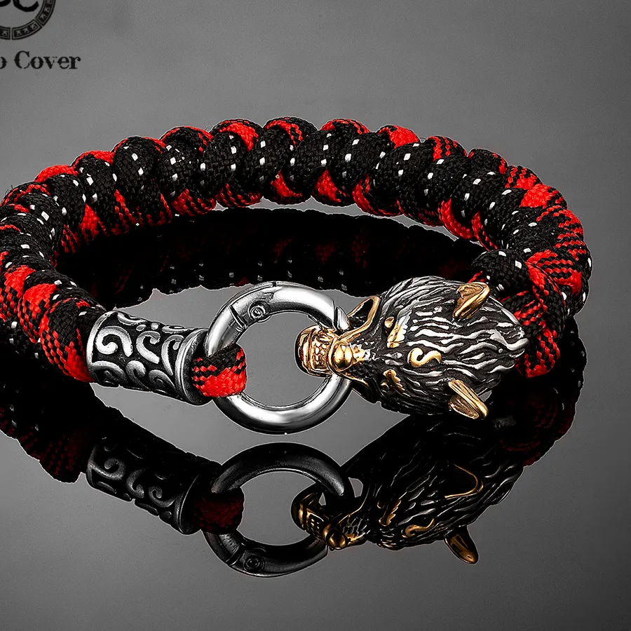 Authentic Geri & Freki The Twin Wolves Of Odin Survival Bracelet