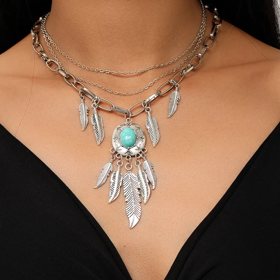 Authentic Wings Of The Sky Dancer Twin Bohemian Feather Talismans Of Turquoise Protection