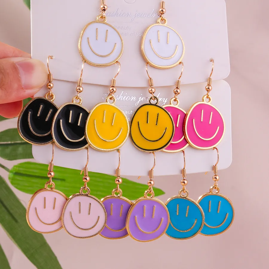 Authentic Talisman Of Radiant Joy Enamel Smile Earrings