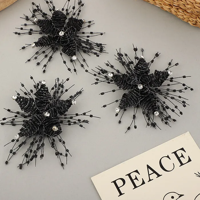 Authentic Midnight Bloom The Obsidian Flower Talisman Brooch