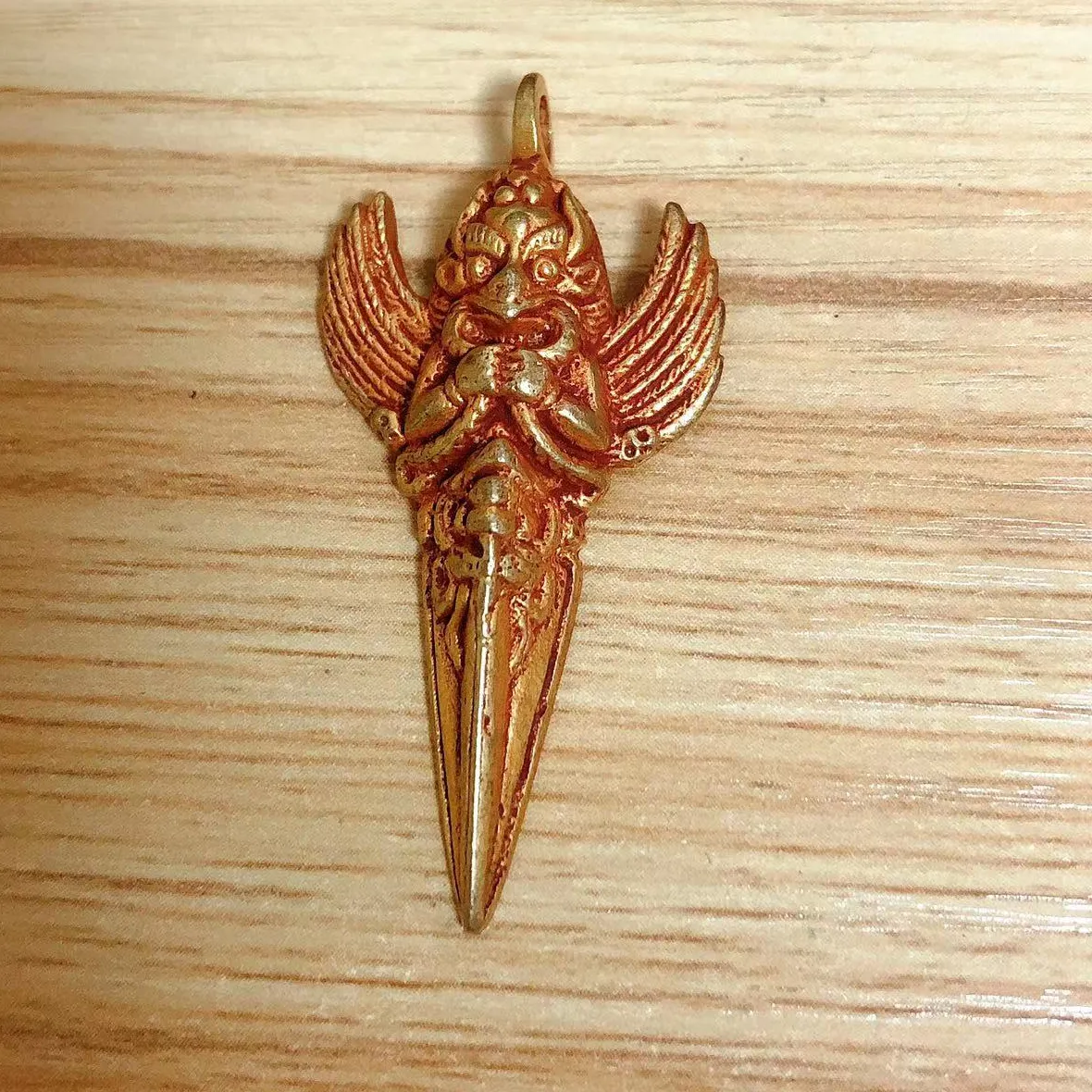 Authentic Pn903 Ethnic Tibetan Dapeng Amulet Handmade Nepal Vajra Pendant Tibetan Collectibles