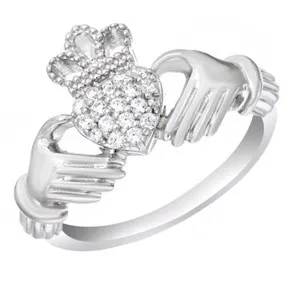 Authentic The Eternal Bond Claddagh Ring of Radiant Gold and Starfire Light