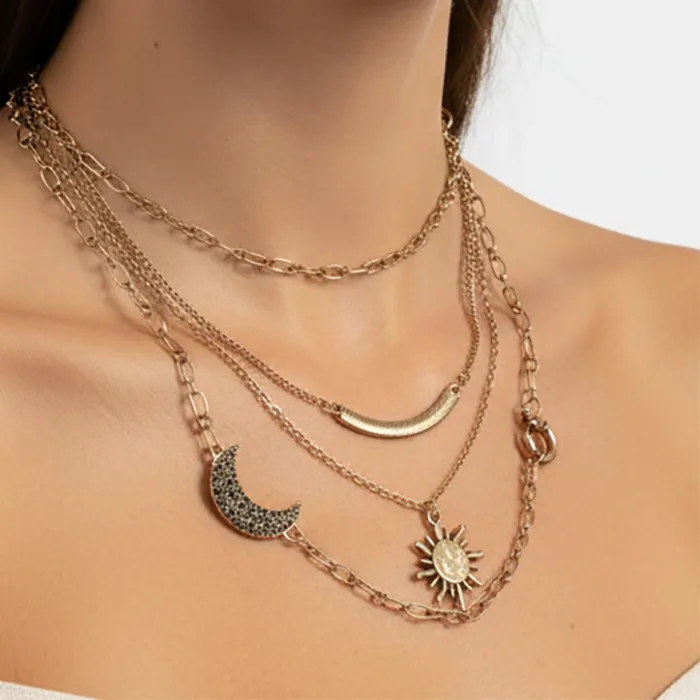 Authentic Celestial Harmony Pendant Of Sun And Moon