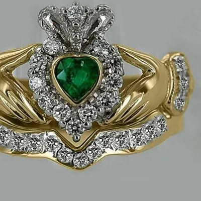Authentic The Celestial Claddagh: A Radiant Vessel of Eternal Union