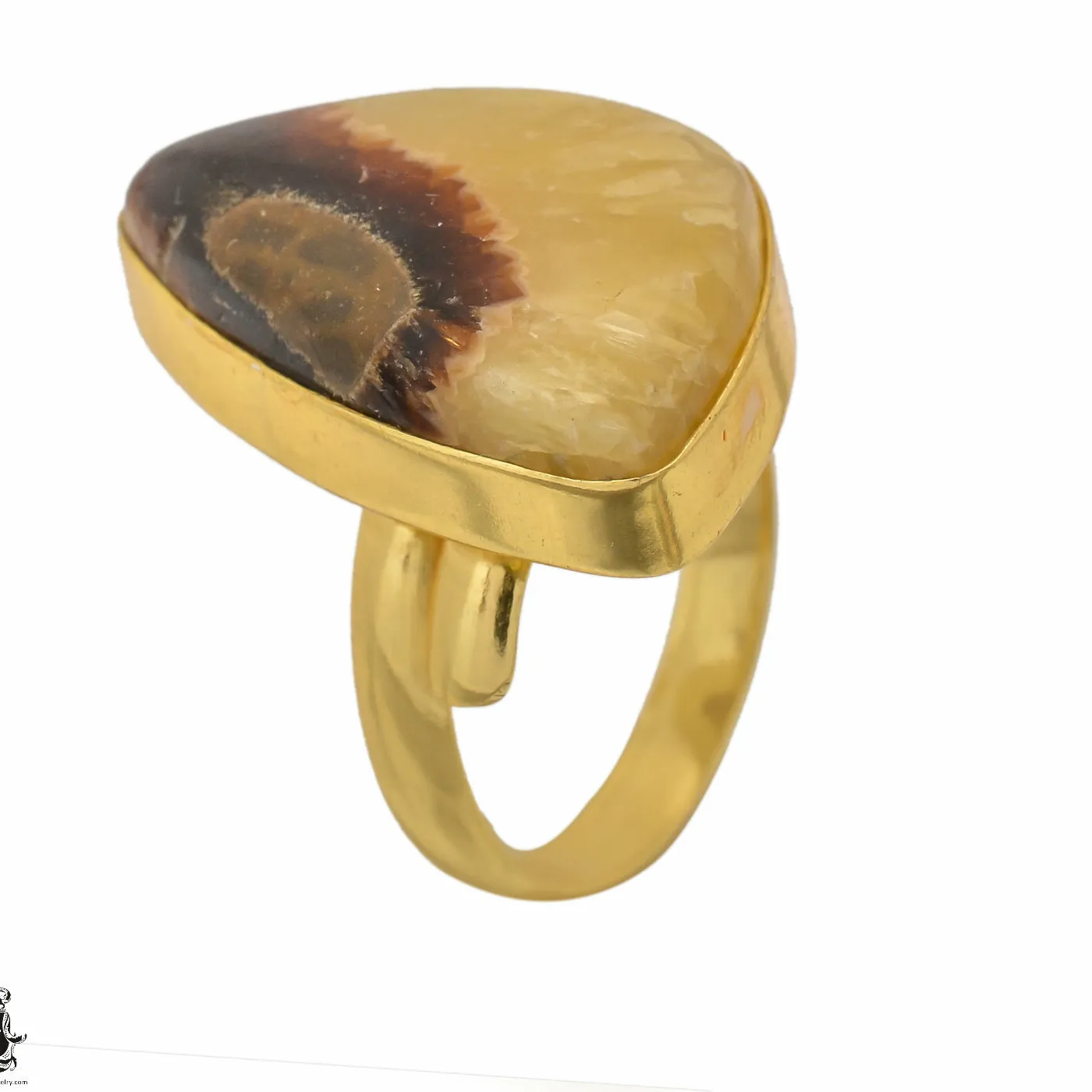 Authentic The Serpentine Sigil 24K Gold Plated Dragon Stone Ring Of Power And Protection