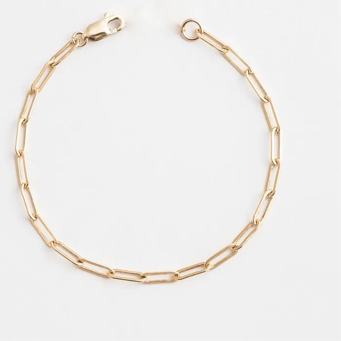 Authentic 14K Gold Filled Chain Bracelet Handmade Jewelry Boho Charms Bracelets Anklets Bridesmaid