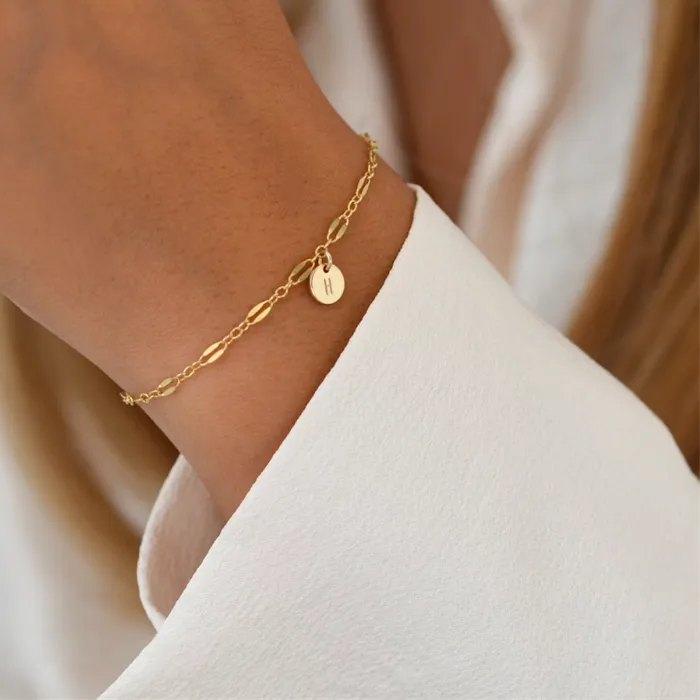 Authentic Sacred Initiation Hand- Forged Gold Letter Cuff- Personalized Protective Talisman