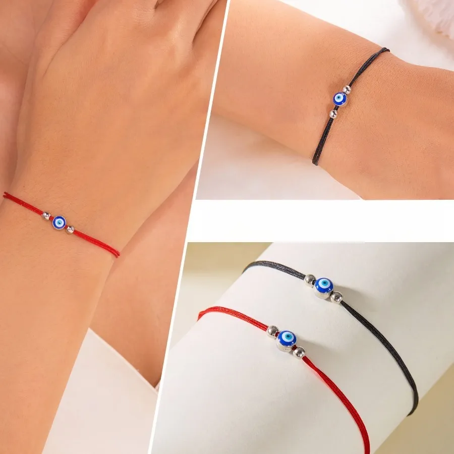Authentic Sentinel Of The Gaze The Hand- Woven Red Rope Evil Eye Lovers Bracelet