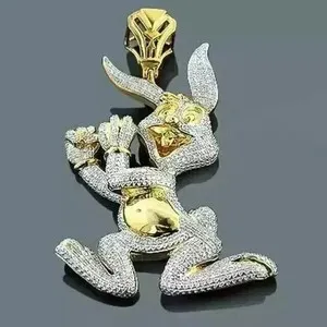 Authentic Mystic Rabbit's Grace - 2Ct Diamond Pendant with 14K Gold Plating