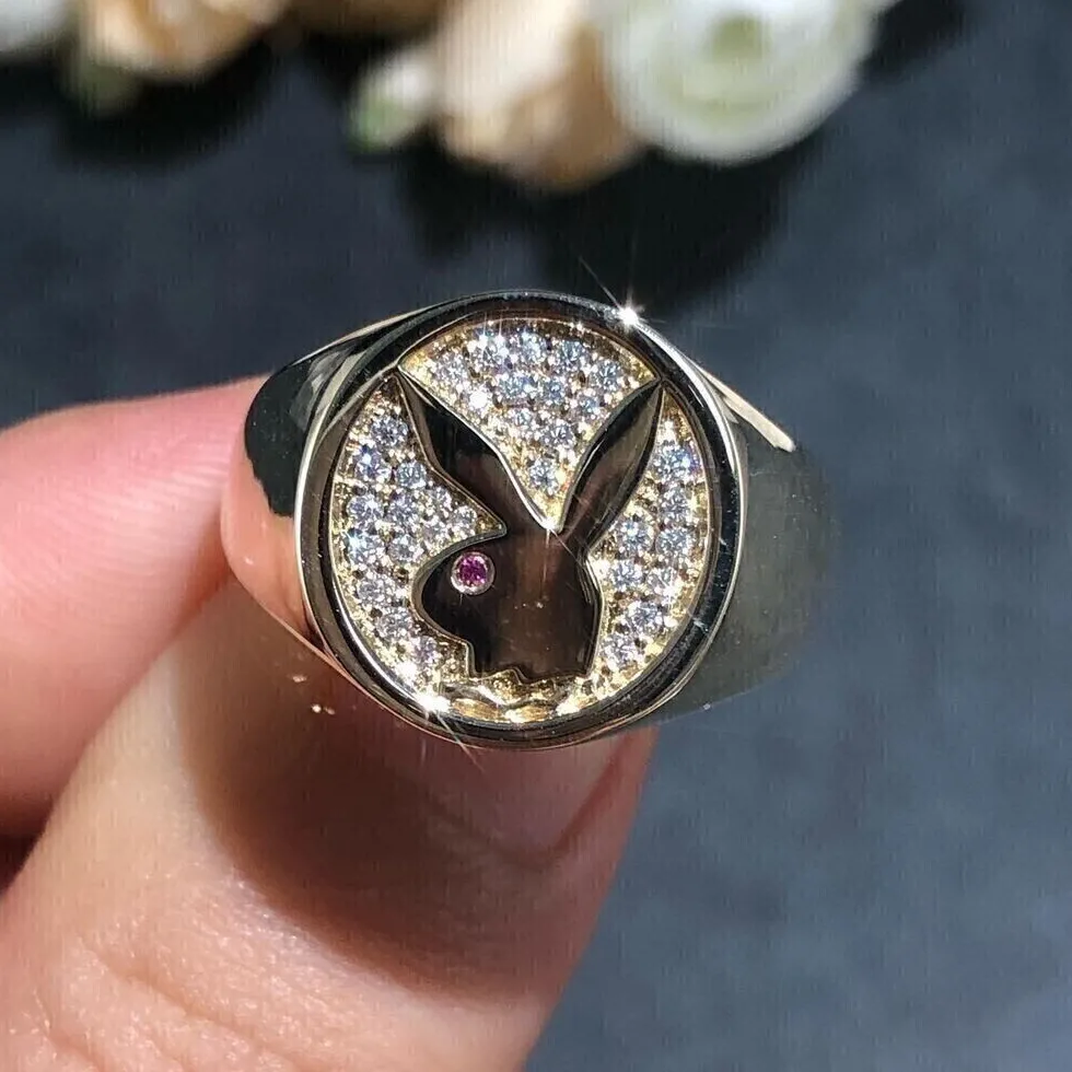 Authentic Celestial Hare Prosperity Signet - Radiant Moissanite Abundance Amulet