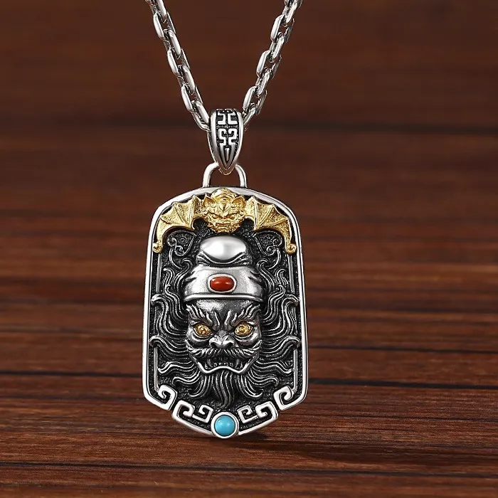Authentic Zhongkui The Demon Queller Silver- Plated Talisman Pendant Of Protection And Ancient Power