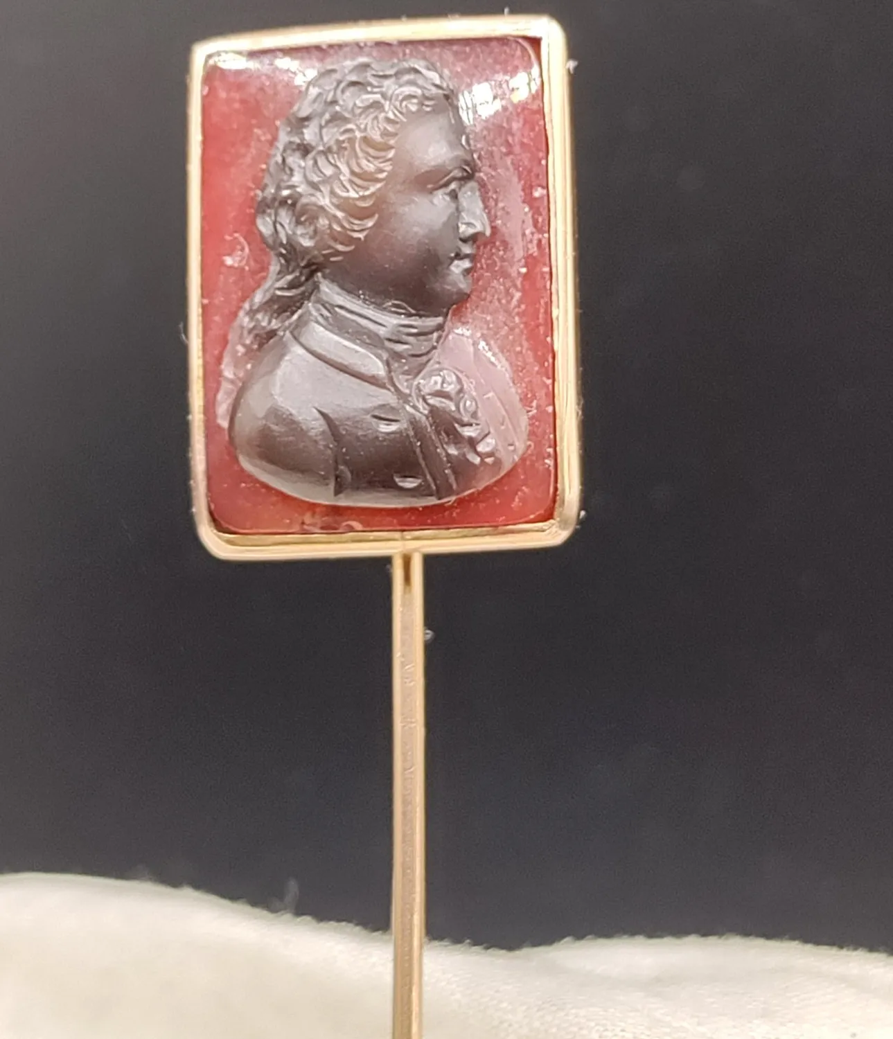 Authentic Crowned In Fire The Carnelian Cameo Talisman Pin