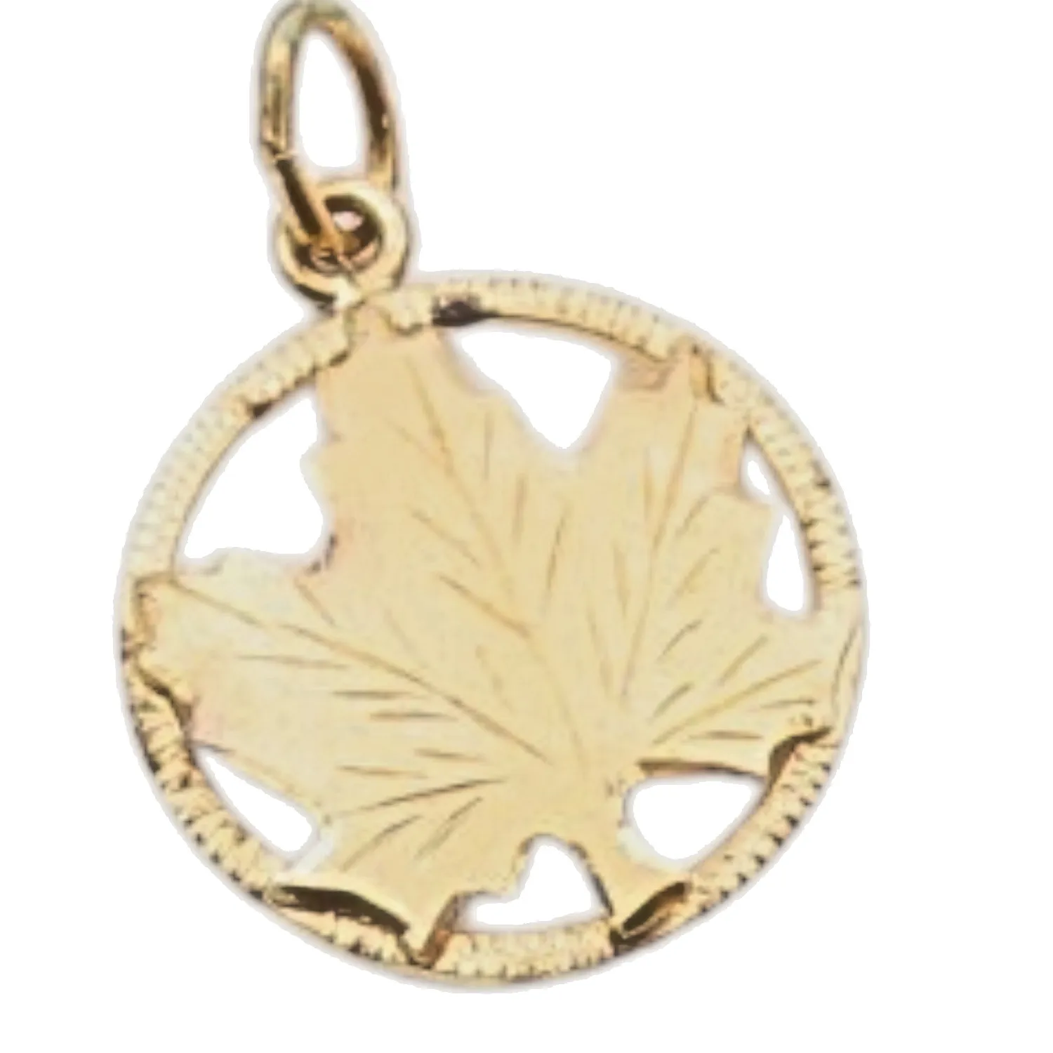 Authentic Whisper Of The Sacred Grove Gold- Plated Sterling Silver Maple Leaf Pendant