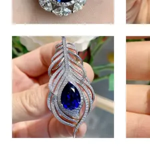 Authentic The Celestial Plume: A Pear-Cut Sapphire Talisman of Divine Guidance