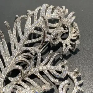 Authentic The Celestial Plume: Radiant Moissanite Feather Talisman