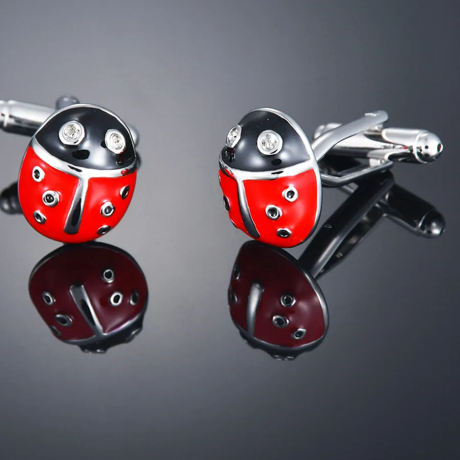 Authentic Whispers Of The Garden Guardian Crystal Ladybug Cufflinks Of Fortune