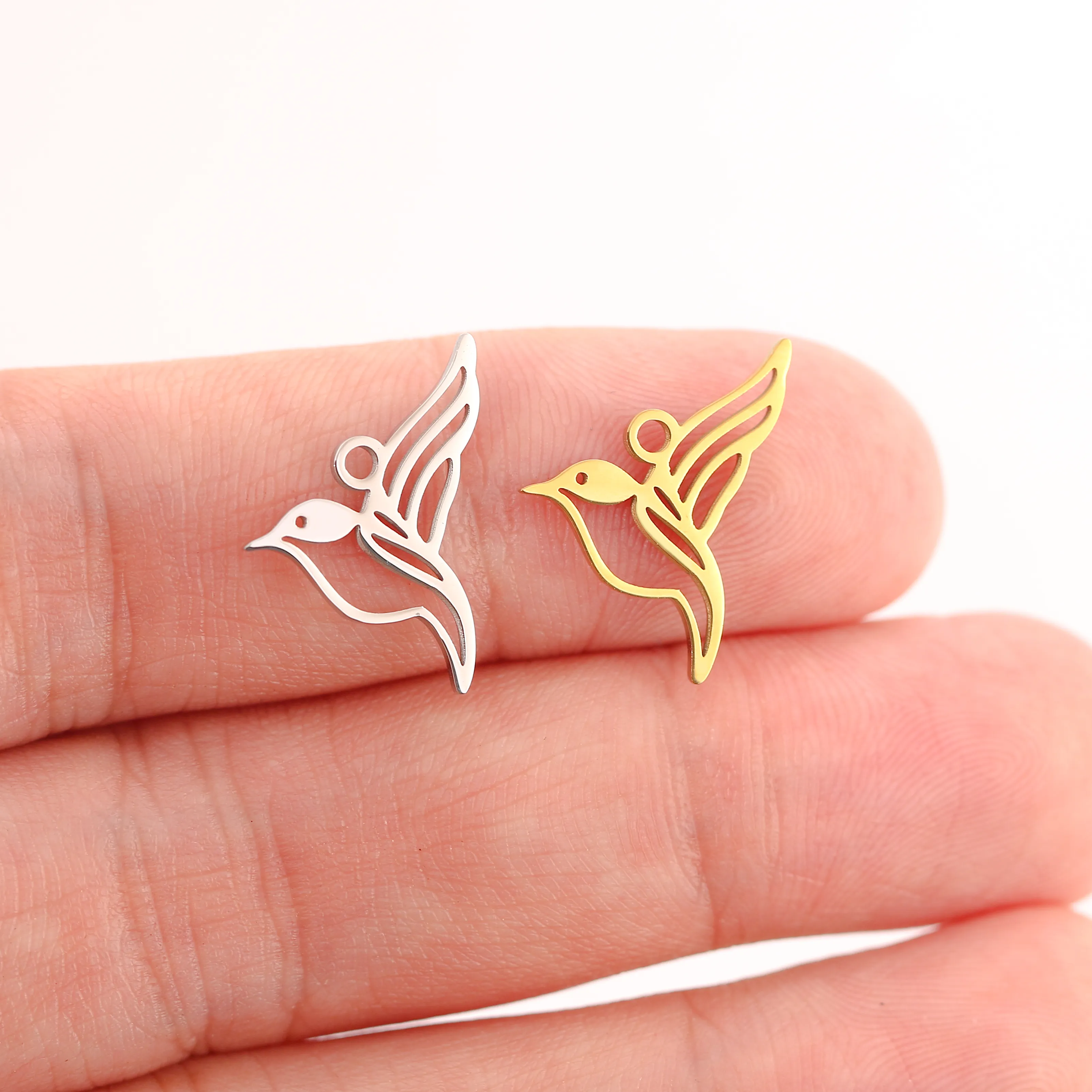 Authentic The Golden Aviary Talismans- Five Hollow Hummingbird Charms