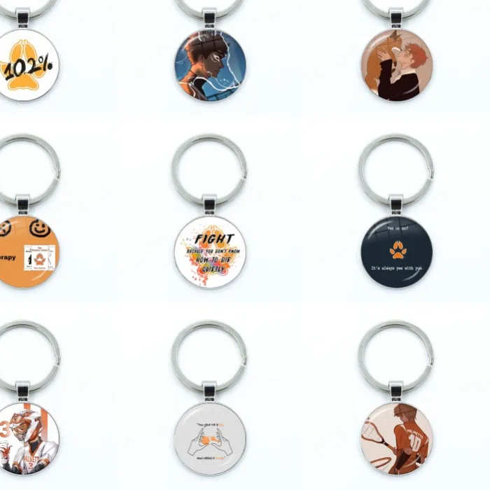 Authentic Foxes Of Palmetto Glass Pendant Keychain A Of Clever Survival