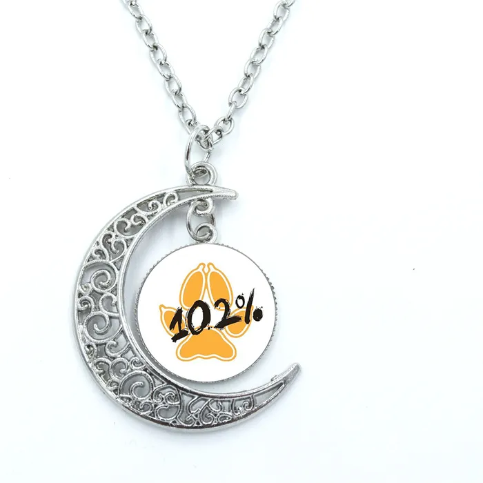 Authentic Crescent Moon Talisman Of The Fox Spirit Gold Plated Cabochon Necklace
