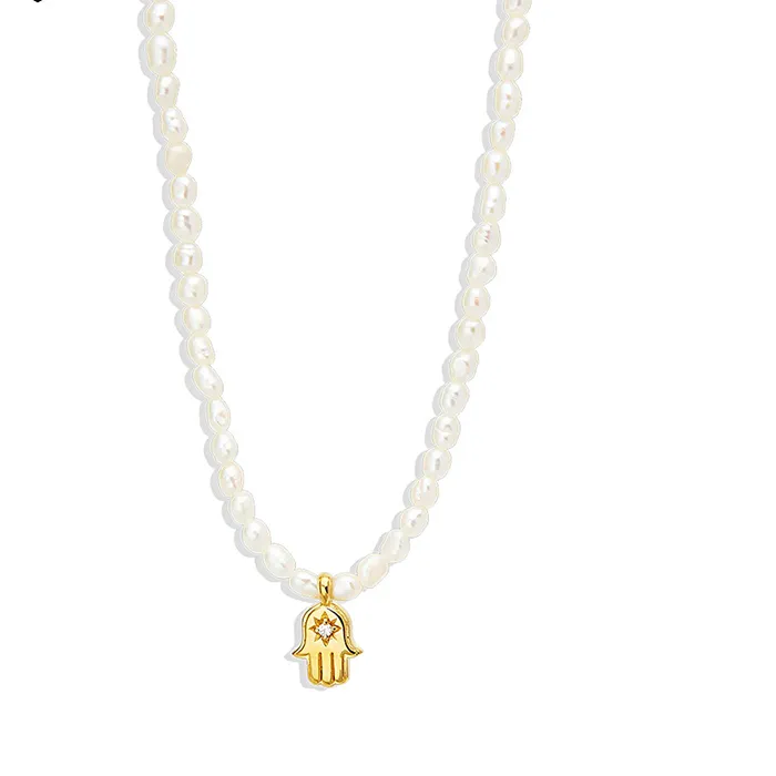 Authentic Canner S925 Sterling Silver Necklace Star Devil Eye Pearl Zircon Chain Clavicle Necklaces Fine Jewelry Collares