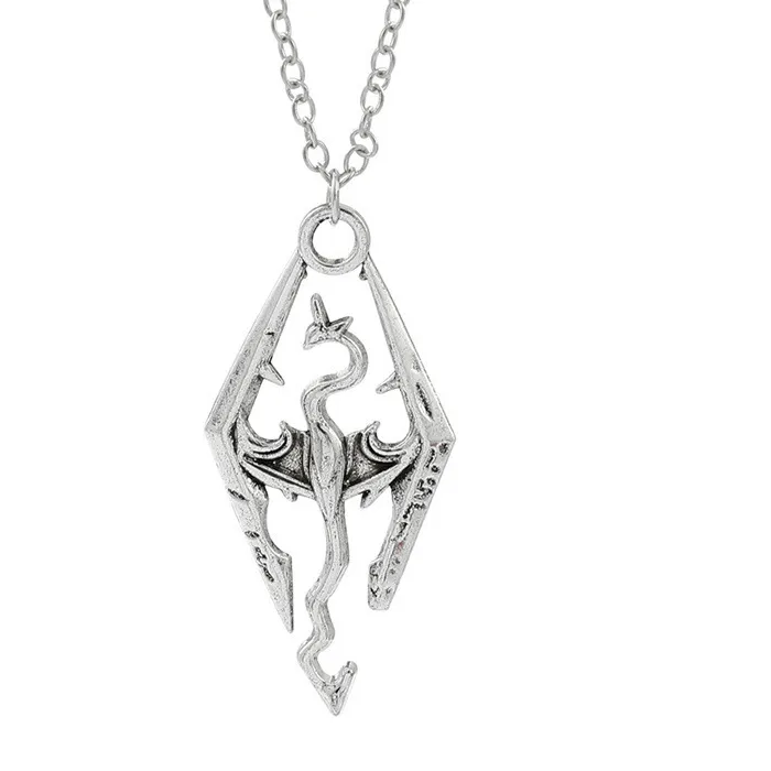 Authentic Fly Dragon Necklace Movie Prop Jewelry Man Punk Pendants Necklaces Streetwear Link Chain Charms Collares