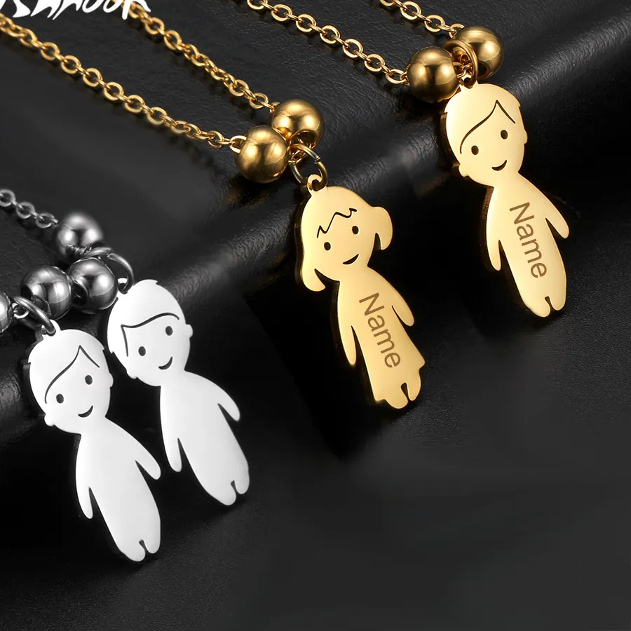 Authentic Personalized Necklace Custom Name Family Couple Friend Sister Dog Cat Pendant Chain Jewelry