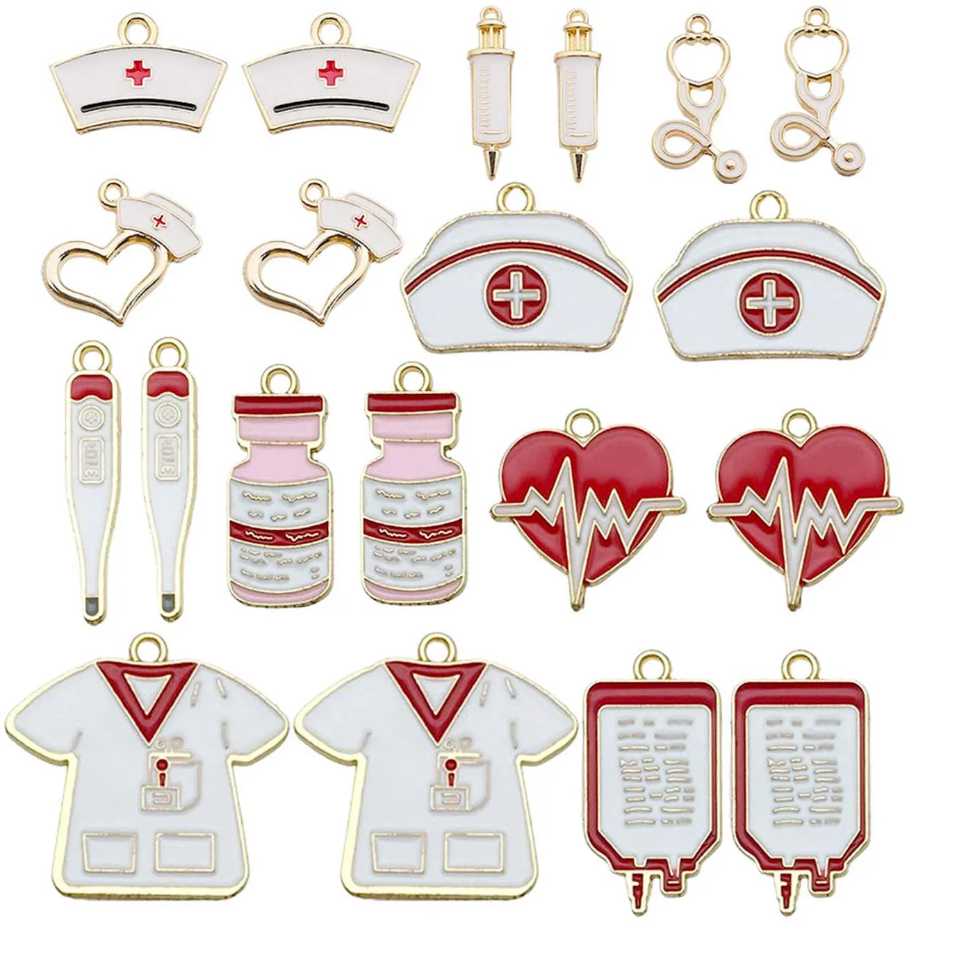 Authentic 5 20Pcs Medical Equipment Charms Doctors And Nurses Pendants For Diy Bracelets Necklaces Earrings Jewelry Making Accessory