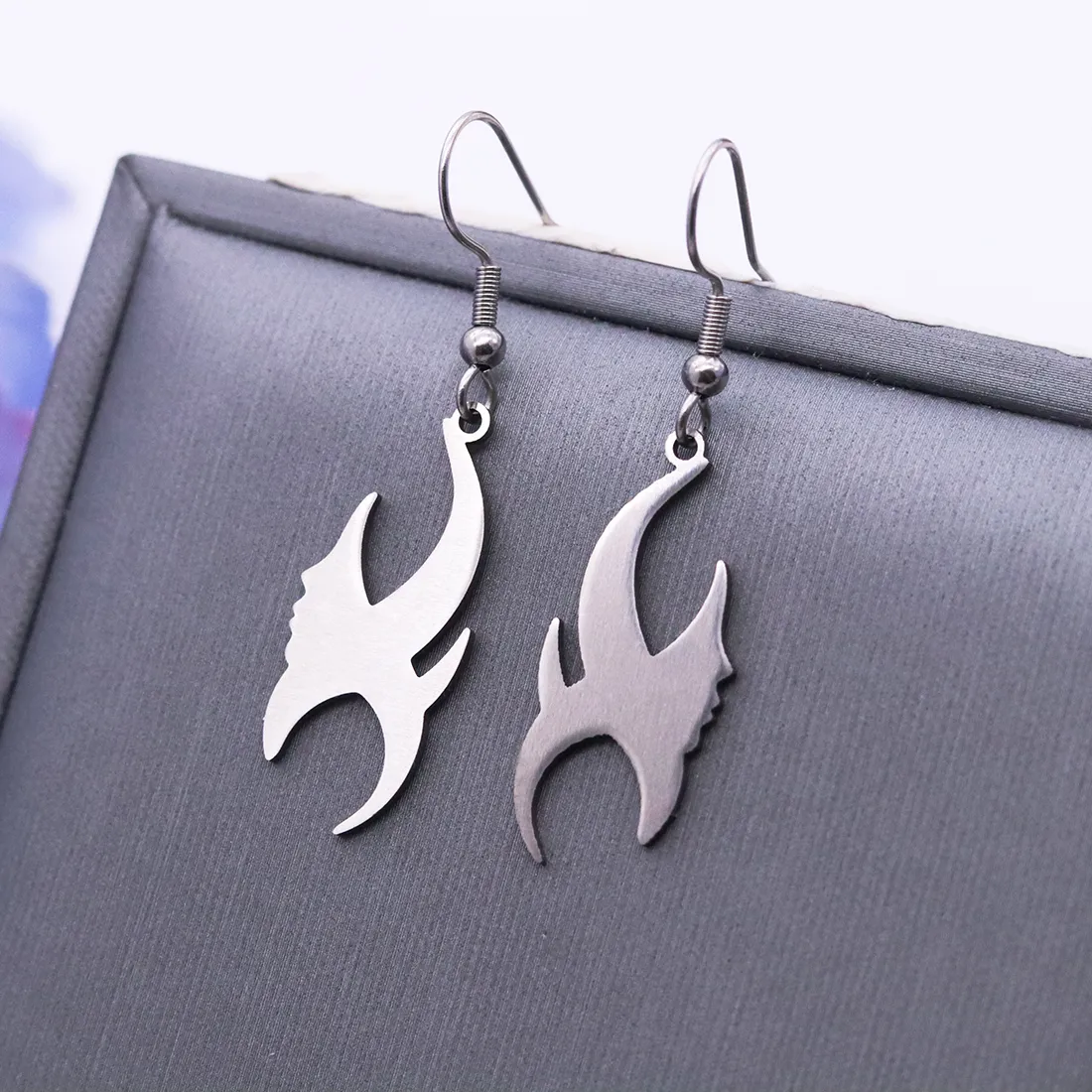 Authentic Lunar Visage Whispers Gold- Plated Celestial Dangle Earrings