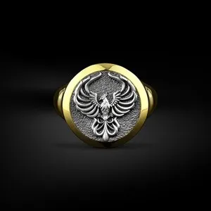 Authentic Eternal Phoenix Signet: 925 Silver Ring of Rebirth