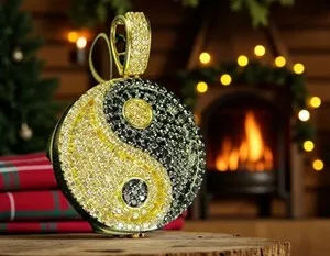 Authentic Celestial Harmony: The 14k Gold-Plated Yin Yang Equilibrium Pendant