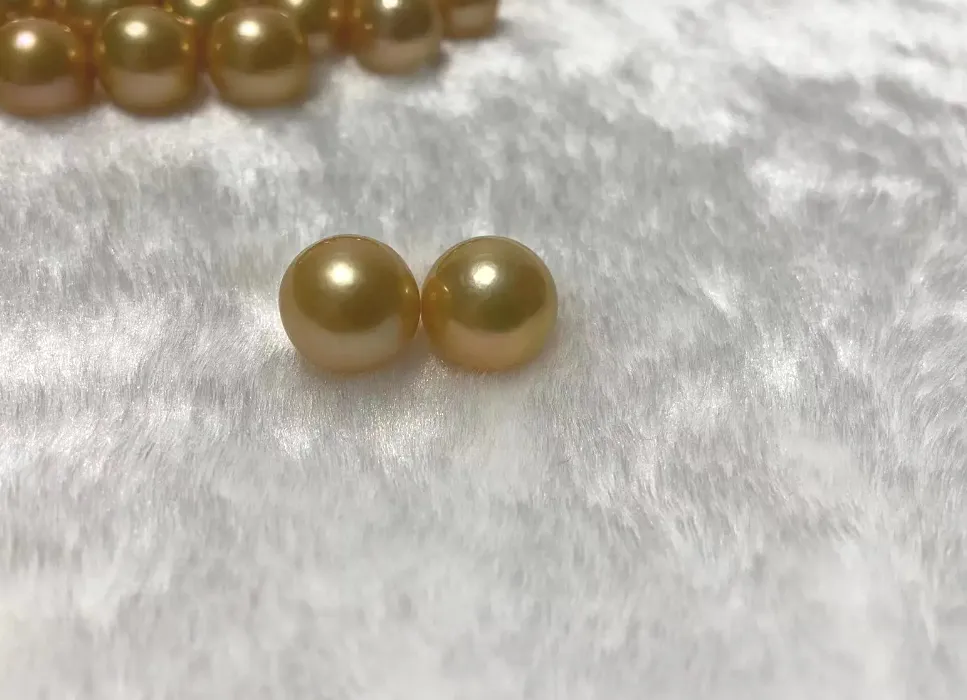 Authentic Natural Pair Of 13- 14Mm Genuine Loose Pearl Jewelry Making Pendnat Earring