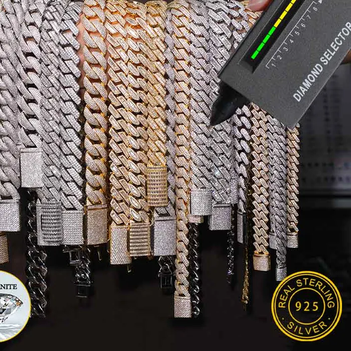 Authentic Dawn's Gleam Moissanite Cuban Link Chain Of Radiant Protection