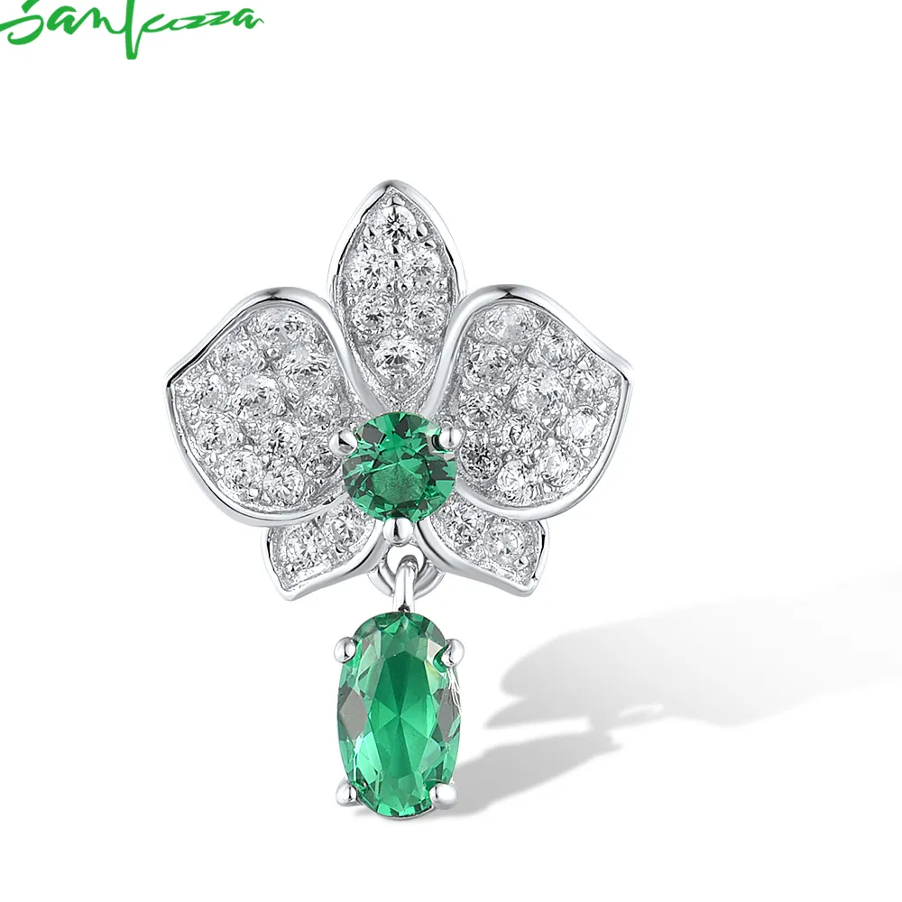 Authentic Verdant Enchantment The Green Spinel And White Zirconia Silver Talisman