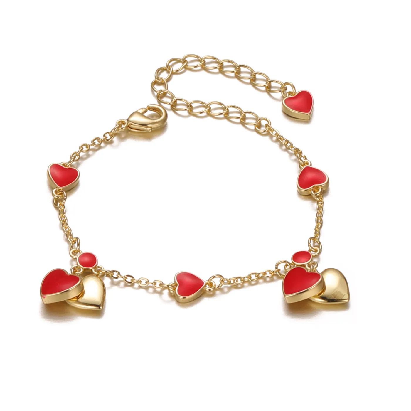 Authentic Heart Bracelet Chain Bracelets For Kids Girls Toddle Children Birthday