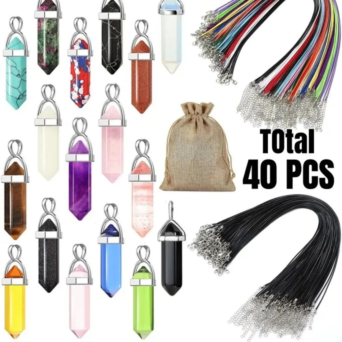 Authentic Hexagonal Chakra Crystal Pointed Pendant Awaken Your Energy