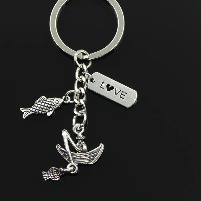 Authentic The Mariner's Talisman Silver Fisherman Boat Pendant Keychain Of Abundance
