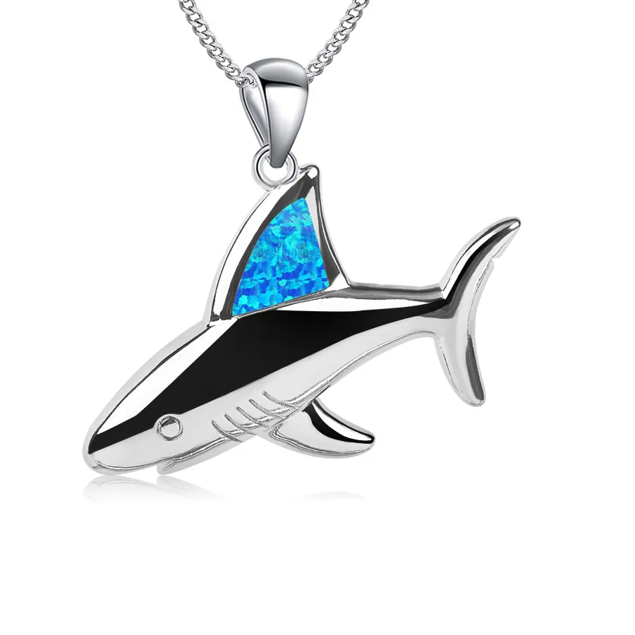 Authentic Abyssal Guardian Shark Talisman With Azure Fire Opal