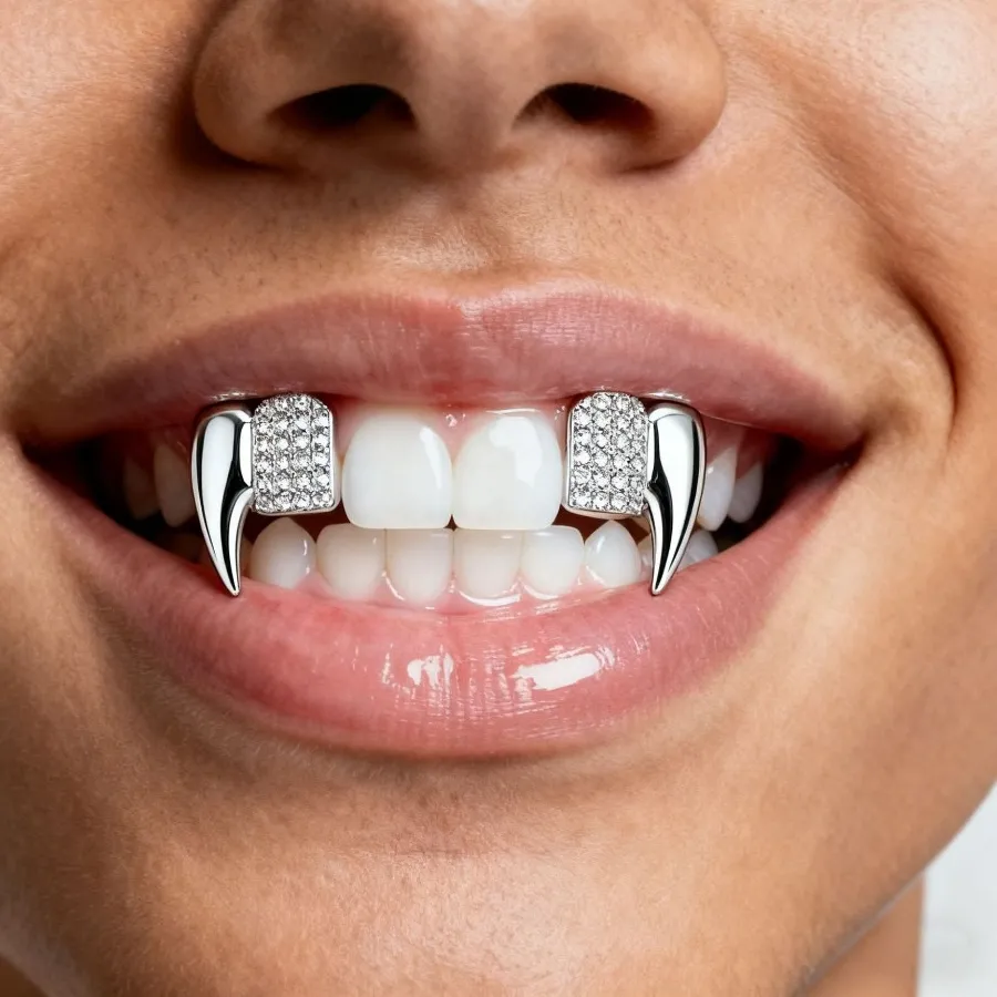 Authentic Arcane Grin The Luminous Silver- Plated Dental Talisman Of Confidence And Charisma